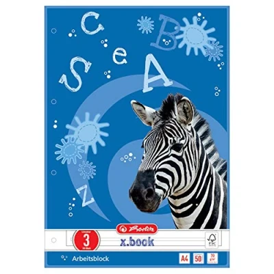 Abbildung von Herlitz 215038 Arbeitsblock A4/50 Lineatur 03 (liniert) FSC Mixed 5er Packung, Weiß