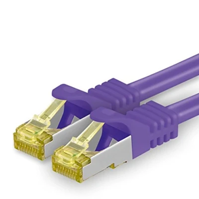 Abbildung von 1aTTack.de Cat.7 Netzwerkkabel 10m Violett 1 Stück Cat7 Ethernetkabel Netzwerk LAN Kabel Rohkabel 10 Gb s SFTP PIMF LSZH Set Patchkabel mit Rj 45 Stecker Cat.6a