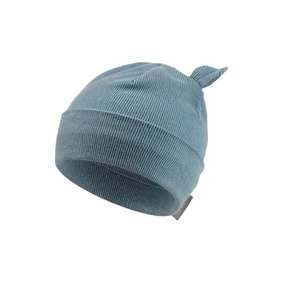 Abbildung von Sterntaler Beanie Waffelpique mit Bindeband Unisex Baby UV Schutz 30 für Spielspaß an heißen Tagen Leichte Mütze Babys graublau, 43