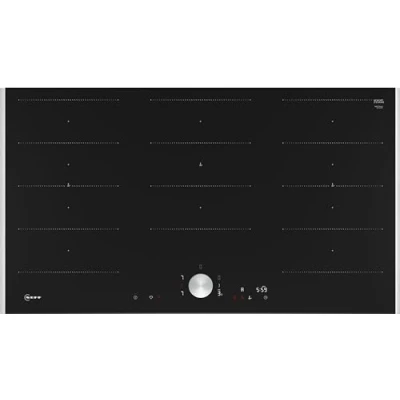 Abbildung von NEFF T69TTX4L0 Induktionskochfeld N90, autarkes Glaskeramik Kochfeld 90 cm breit, Twist Pad, Flex Induction, Home Connect, Smart Hood Automatic, aufliegend, Schwarz