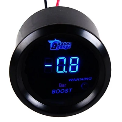 Abbildung von Mintice™ Universal 2&quot; 52mm Blau Licht Anzeige Digital Bar Turbodruck Kfz Auto Instrument Messgerät