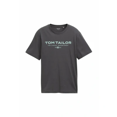 Abbildung von TOM Tailor Tshirt print, Herren, Größe: Small, Tarmac grey
