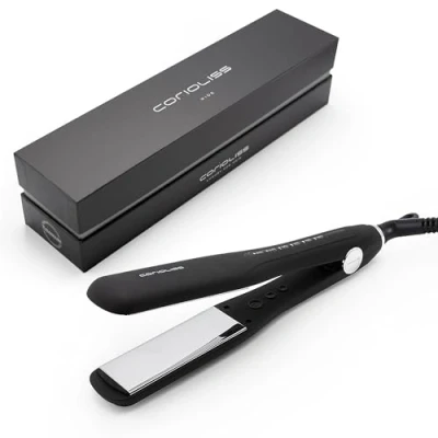 Abbildung von Corioliss WIDE Glätteisen Extra Breite Titanplatten Anti Frizz Haarglätter Locken und Glätten Professionelles mit Temperaturregelun