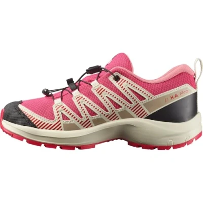 Abbildung von Salomon XA PRO V8 Waterproof Unisex Hikingschuh für Kinder, Größe: 39, Rouge red/vanilla ice/flamingo pink Textil/synthetik