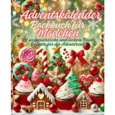 Abbildung von Adventskalender Backbuch für Mädchen: 24 weihnachtliche und leckere Back Rezepte die Adventszeit.