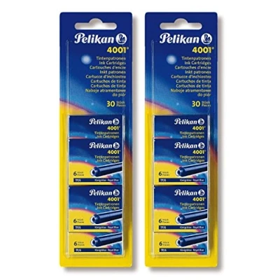 Abbildung von Pelikan 330845 Patronen 5er Packung, (10er Packung Patrone 4001 TP/6, Blau), 330845/2