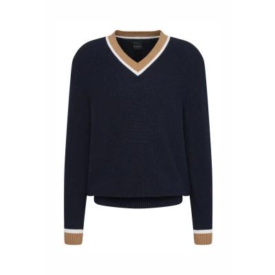 Abbildung von bugatti Vneck Strickpullover, Herren, Größe: XXL, Marine