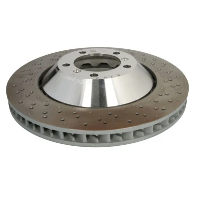 Abbildung von SHW Performance PFR41887 Bremsscheibe Vorderachse rechts 380 34 innenbelüftet, Verbundbremsscheibe, gelocht/genoppt beschichtet hochgekohlt