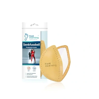 Abbildung von Foot Morning Senkfusskeil Fußgewölbestütze für Damen und Herren Orthopädische Keil Einlegesohle aus Schafsleder &amp; Moosgummi Selbstklebender profilierter Mittelfußkeil Schuheinlage (35 37 EUR)
