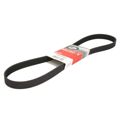 Abbildung von GATES 7PK1243 Keilrippenriemen 1243 7 Polyester, EPDM (Ethylen Propylen Dien Kautschuk) RoadMax Value Line LANCIA: Thema Saloon, ALFA ROMEO: 164