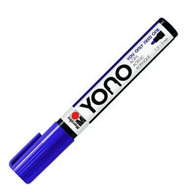 Abbildung von Marabu 12400103251 YONO Marker, Violett 251, vielseitiger Acrylstift mit japanischer Rundspitze 1,5 3 mm, wasserbasiert, lichtecht und wasserfest, für nahezu alle Untergründe