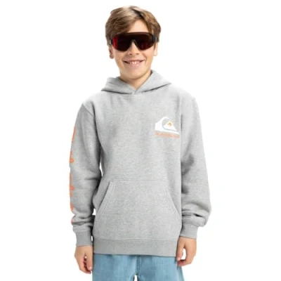 Abbildung von Quiksilver OMNI LOGO Hoodie Youth Unisex Kapuzenpullover für Kinder, Größe: 152, Light grey heather