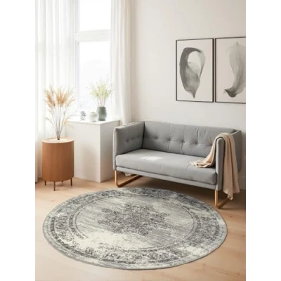 Abbildung von HANSE Home Teppich »Lydia«, rund, 9 mm Höhe, Wohnzimmer, Schlafzimmer, Flur, Kurzflor, orientalisch, Vintage, weich