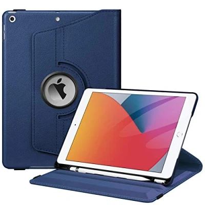 Abbildung von Fintie Hülle für iPad 10.2 Zoll 9.Generation / 8. Gen 7. (Modell 2021/2020/2019) mit Pencil Halter 360 Grad Rotierend Stand Schutzhülle Cover Auto Schlaf/Wach Funktion, Marineblau