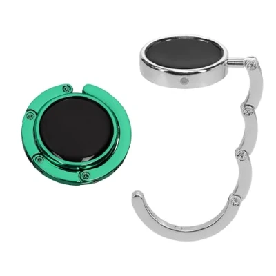 Abbildung von kwmobile Taschenhalter für Tisch 2x Faltbare Antirutsch Handtaschenhalter Haken Taschen Aufhänger Geschenkidee Gadgets Frauen Taschenhaken Set