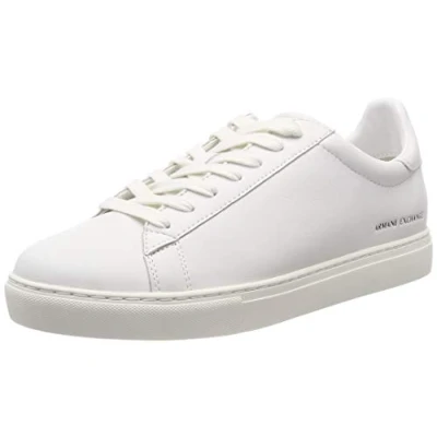 Abbildung von Armani Exchange Herren Lace Up Sneaker, Weiß (White 00001)