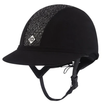 Abbildung von Charles Owen Reithelm SP8 Sparkly Plus Mikrovelours Schwarz/Schwarz Bling