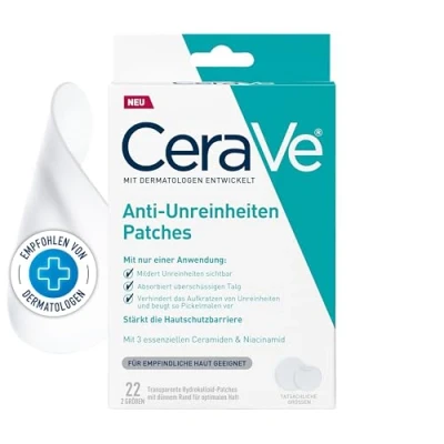 Abbildung von CeraVe Anti Unreinheiten Patches Transparente Pickel Pflaster für unreine und zu Akne neigende Haut