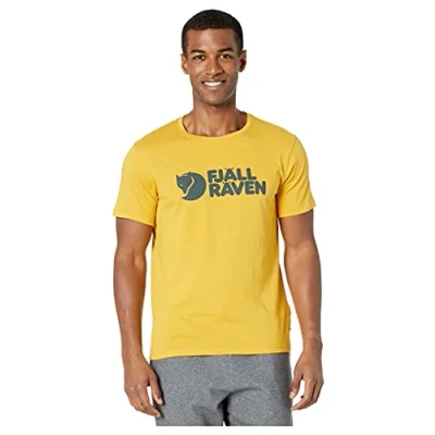 Abbildung von Fjällräven LOGO TEE Tshirt print, Herren, Größe: Small, Senf