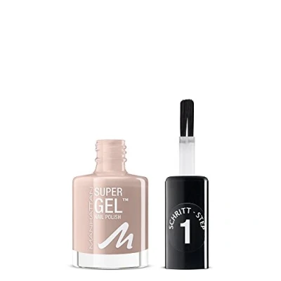 Abbildung von Manhattan Super Gel Nagellack Maniküre Effekt ganz ohne UV Licht Taupefarbener Nail Polish mit bis zu 14 Tagen Halt Farbe Time For Taupe 175 1 x 12ml
