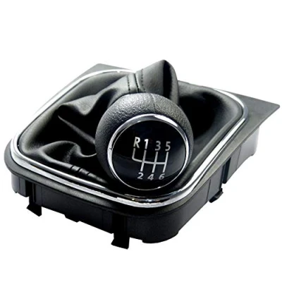 Abbildung von L &amp; P Car Design L&amp;P A256 Schaltsack Schaltmanschette Schwarz Schaltknauf 6 Gang kompatibel mit VW Golf 5 V VI Rahmen Komplettset Knauf Plug Play Ersatzteil für 1K0711113 5K0711113 1K8711113