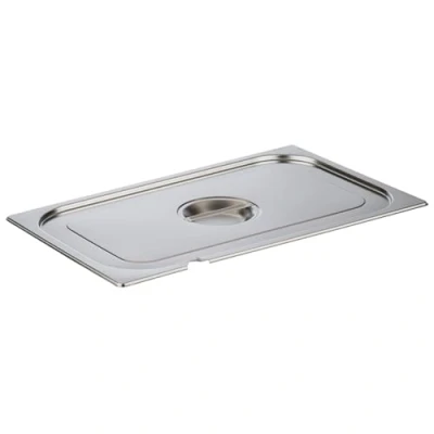Abbildung von APS 81191 GN 1/1 Deckel mit Löffelaussparung, rostfreier Edelstahl, Abmessungen 325 mm x 530 mm/Höhe 30
