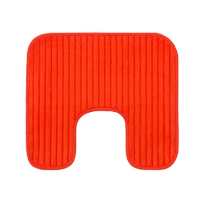Abbildung von Gözze Rutschfester Weicher Toilettenteppich in U Form, 100% Polyester, 50 x 45 cm Orange