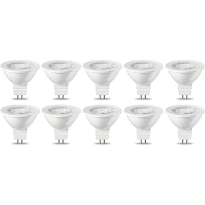 Abbildung von Amazon Basics LED Leuchtmittel, GU5.3 /MR16 Spots, 4.5 W (entspricht 35 Glühbirne), Warmweiß, nicht dimmbar, 10Stück