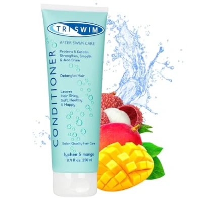 Abbildung von TRISWIM Feuchtigkeitsspendendes Haarregenerierender Conditioner für Schwimmer Litschi Mango, 1er Pack (1 x 250ml)