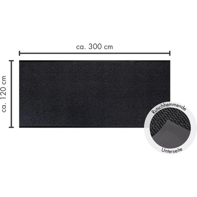 Abbildung von andiamo Schmutzfangmatte Easy Teppichläufer für den Hauseingang Einsetzbar im Flur als Türmatte oder Läufer Anthrazit 120 x 300 cm