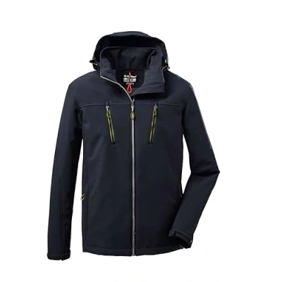 Abbildung von killtec Herren Softshelljacke/Outdoorjacke mit abzippbarer Kapuze KOW 163 MN SFTSHLL JCKT, schwarz, L, 37711 000