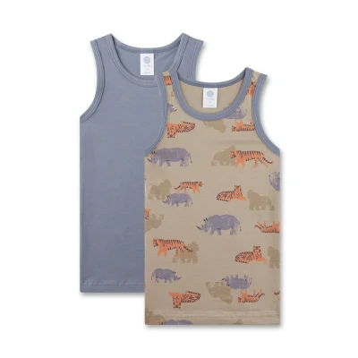 Abbildung von Sanetta Doppelpack Unterhemd/shirt für Kinder, Größe: 140, Grün