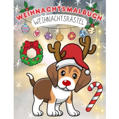 Abbildung von Weihnachtsmalbuch für Kinder: Malbuch mit Weihnachts und Wintermotiven Mädchen Jungen im Alter von 4 Jahren