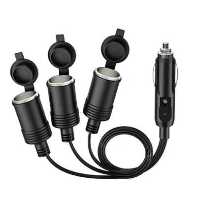 Abbildung von Zigarettenanzünder Verteiler,12V/24V Buchse 1 bis 3 KFZ Auto Stecker Adapter