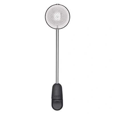 Abbildung von OXO Good Grips Tee Ei mit Drehfunktion für losen Edelstahl, Schwarz