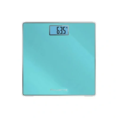 Abbildung von Rowenta BS1503 Classic 2 Digitale Personenwaage aus gehärtetem Glas, 30 x 31 cm, max. 160 kg, ultradünn, präzise Skalierung alle 100 g, intelligente Funktionen, breites Display, inklusive Batterie