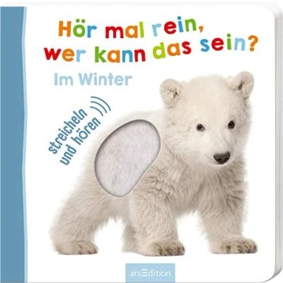 Abbildung von Hör mal rein, wer kann das sein? Im Winter: Streicheln und hören Hochwertiges Pappbilderbuch mit 5 Sounds Fühlelementen für Kinder ab 18 Monaten