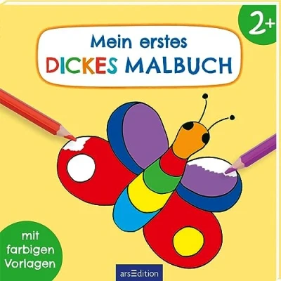 Abbildung von Mein Erstes dickes Malbuch ab 2: mit farbigen Vorlagen Ausmalen einfachen Motiven