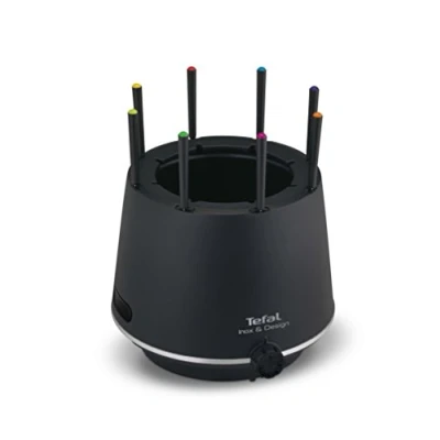 Abbildung von Tefal EF256812 Fondue aus Edelstahl &amp; Design mit isolierender Wand, 8 Gabeln, spülmaschinenfest und sicher, alles macht der innovativen Thermo Resect Technologie.