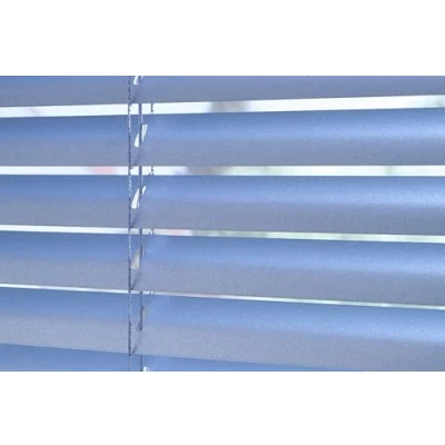Abbildung von Deco Company Alu Jalousie ohne Bohren, Zum Klemmen, Inkl. Klemmträgern, Sichtschutz, Lichtschutz, Blendschutz, Aluminium Jalousie, Silber Blau, 100 x 175 cm
