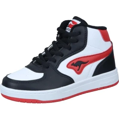 Abbildung von KangaROOS Unisex Kinder K cp Deck Mid Rv Sneaker, Jet Black Fiery Red, 31 EU