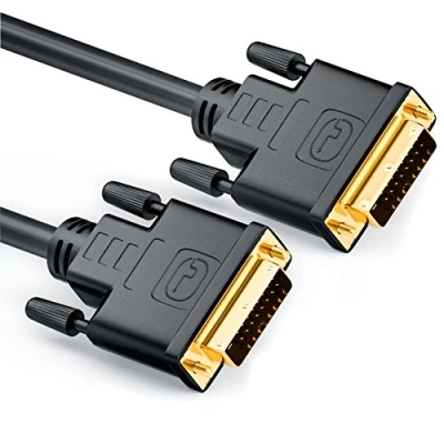 Abbildung von deleyCON 3,0m DVI zu Kabel 24+1 D Dual Link HDTV 1080p Full HD 3D Ready Adapterkabel Monitorkabel mit Ferritkern Schwarz