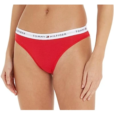 Abbildung von Tommy Hilfiger Damen Slip Unterwäsche, Rot (Primary Red), L