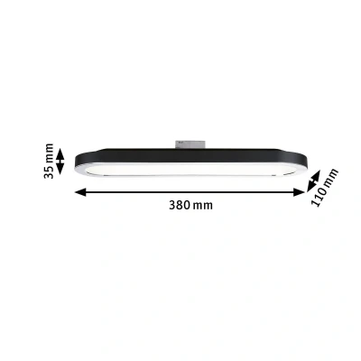 Abbildung von Paulmann URail LED Panel 7W 2.700K schwarz matt