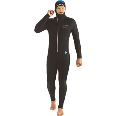 Abbildung von Cressi Diver Man All in One Einteiliger Ultrastretch Neoprenanzug zum Tauchen, Herren 7mm, Schwarz/Blau, XXXXL