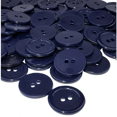 Abbildung von AERZETIX C56433 50 Nähknöpfe rund Ø20x2.2 mm mit 2 Löchern 32L L32 Farbe Indigoblau aus kunststoff Öffnungsdurchmesser kurzwaren bekleidung mode