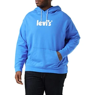 Abbildung von Levi&#039;s Herren Relaxed Graphic Sweatshirt Hoodie Kapuzenpullover,Poster Logo Palace Blue,S