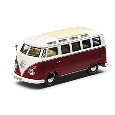 Abbildung von Original Volkswagen Modellauto T1 Samba Bus Rot/Cream 1:43