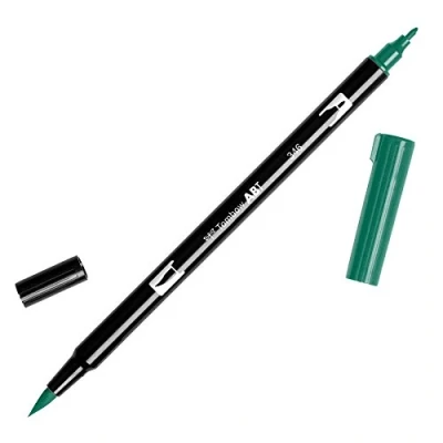 Abbildung von Tombow ABT 346 Fasermaler Dual Brush Pen mit zwei Spitzen, sea green, 1 Stück (1er Pack)