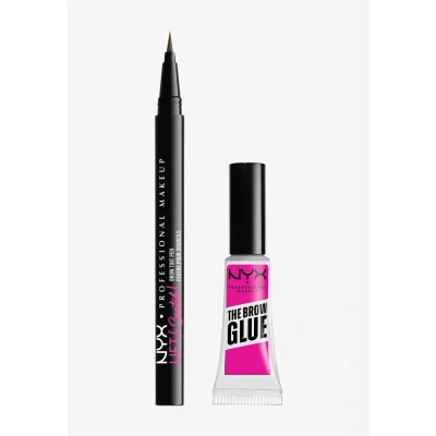 Abbildung von NYX Professional Makeup THE BROW GLUE Stick + LIFT &amp; Snatch TINT Pencil SET Set, Größe: One Size, Ash brown